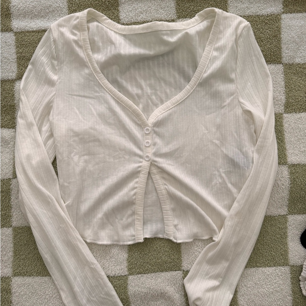 Long sleeve ribbed top